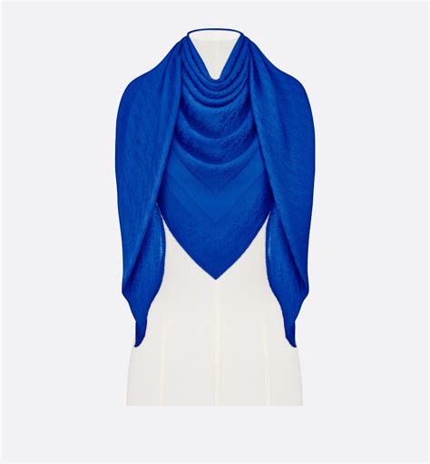 dior shall|Dior oblique shawl blue.